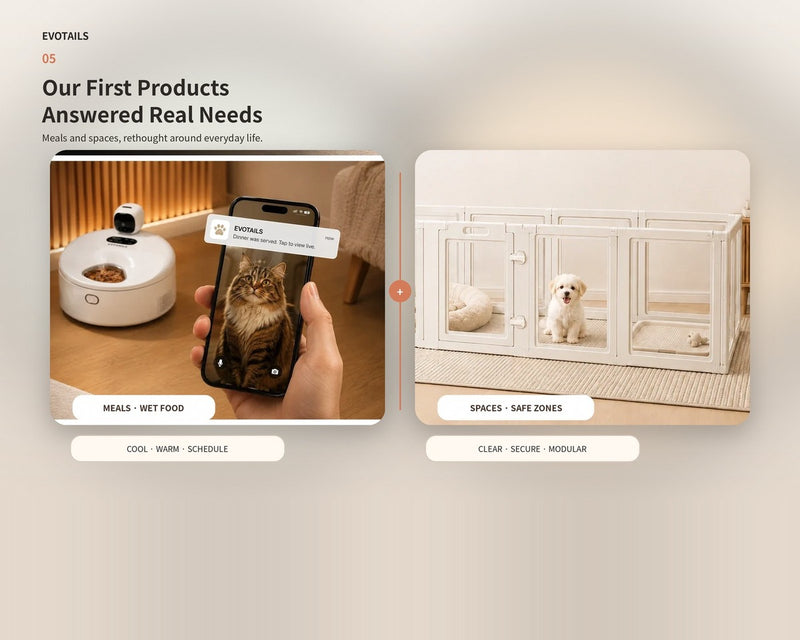 "Starting from those two fundamental needs, we built our very first products."
