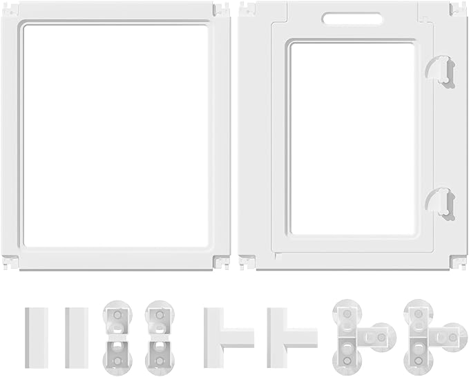 EVOTAILS Clear Acrylic Dog Playpen - Transparent Dog Play Pen