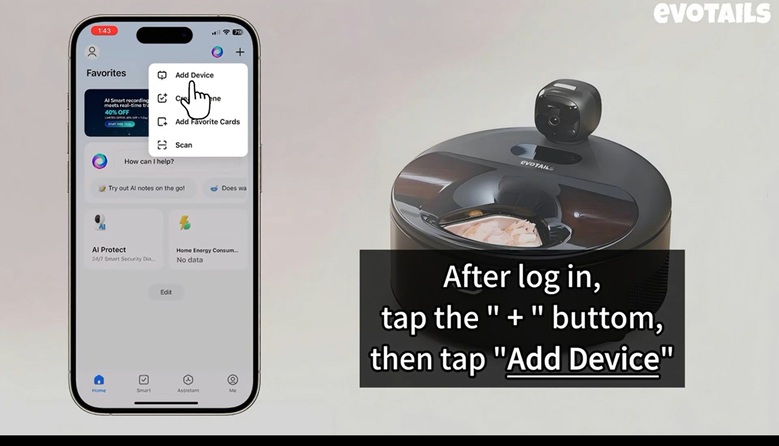 EVOTAILS Smart Wet Food Feeder