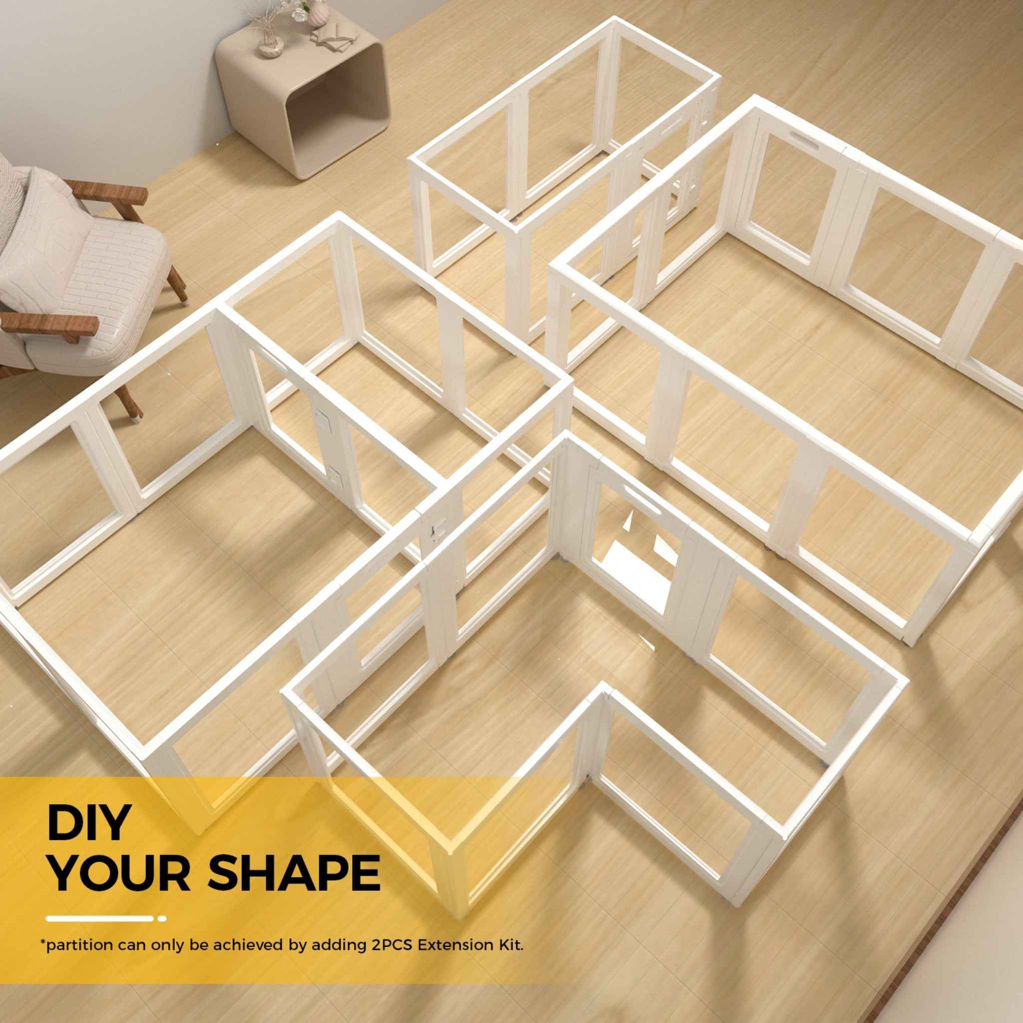 EVOTAILS Clear Acrylic Pet Playpen Kit - Evotails